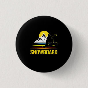 Snowboard Retro Vintage 3 Cm Round Badge