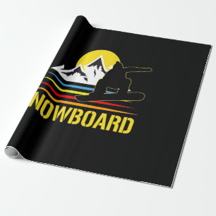 Snowboard Retro Vintage Wrapping Paper