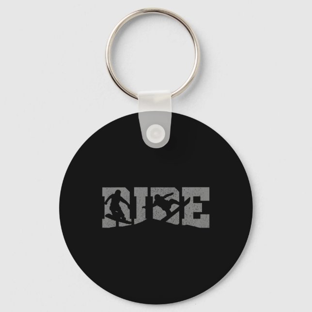 Snowboard Ride Snowboarder Gift  Key Ring (Front)