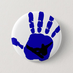 Snowboard Riot Blues 6 Cm Round Badge