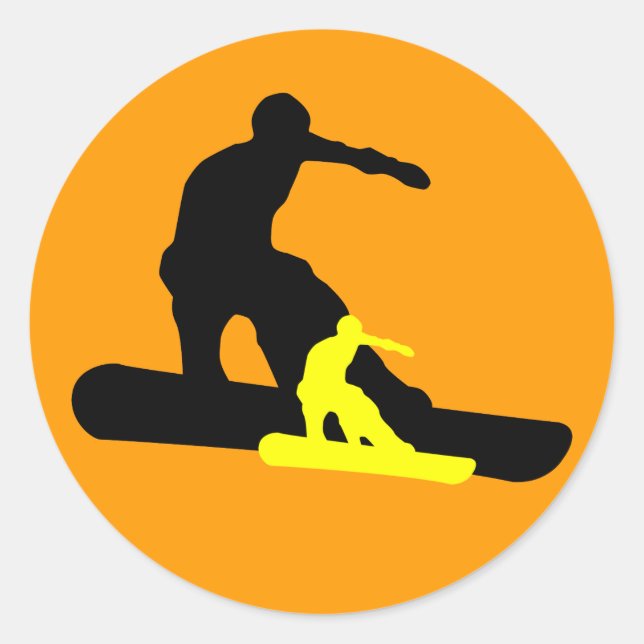 snowboard. shadowstance. classic round sticker (Front)