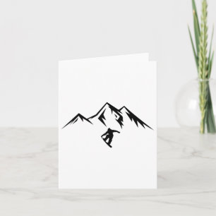 Snowboard Shirt Snow Mountain Winter Snowboarding Card