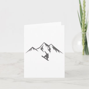 Snowboard Shirt Snow Mountain Winter Snowboarding  Card
