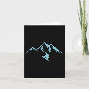 Snowboard Shirt Snow Mountain Winter Snowboarding Card