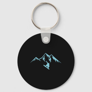 Snowboard Shirt Snow Mountain Winter Snowboarding  Key Ring
