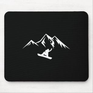 Snowboard Shirt Snow Mountain Winter Snowboarding Mouse Pad