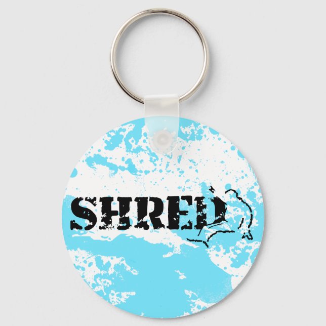 snowboard. shred. key ring (Front)