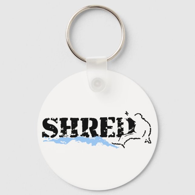 snowboard. shred. key ring (Front)
