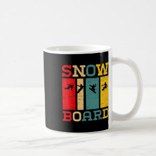 Snowboard Silhouette Vintage Style Graphic Coffee Mug