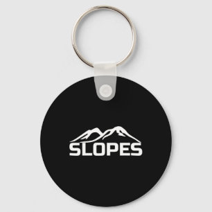 Snowboard Ski Slopes And Mountain Snowboarding  Key Ring