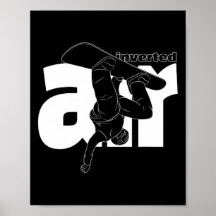Snowboard Ski Winter Sports Half-pipe Inverted Air Poster
