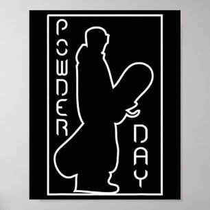 Snowboard Ski Winter Sports Snow Powder Day Logo Poster
