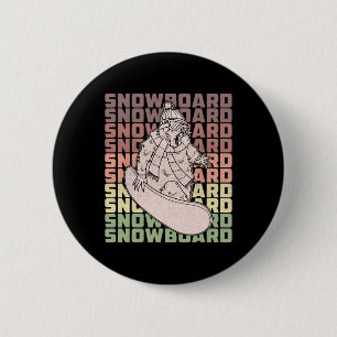 Snowboard Skiing Snowboarder Competitive Activity 6 Cm Round Badge