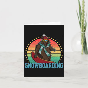 Snowboard Skiing Snowboarder Competitive Activity Card
