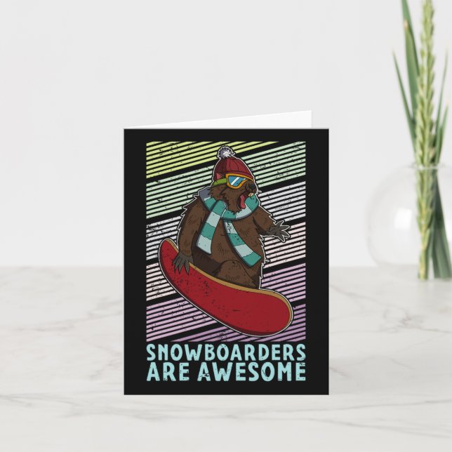 Snowboard Skiing Snowboarder Competitive Activity  Card (Front)
