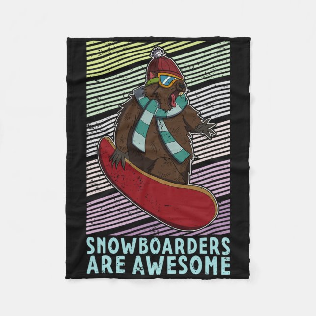 Snowboard Skiing Snowboarder Competitive Activity  Fleece Blanket (Front)