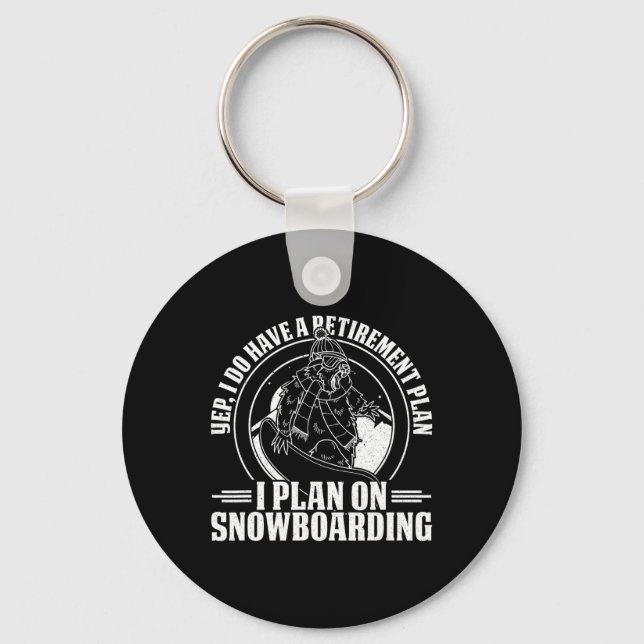 Snowboard Skiing Snowboarder Competitive Activity  Key Ring (Front)
