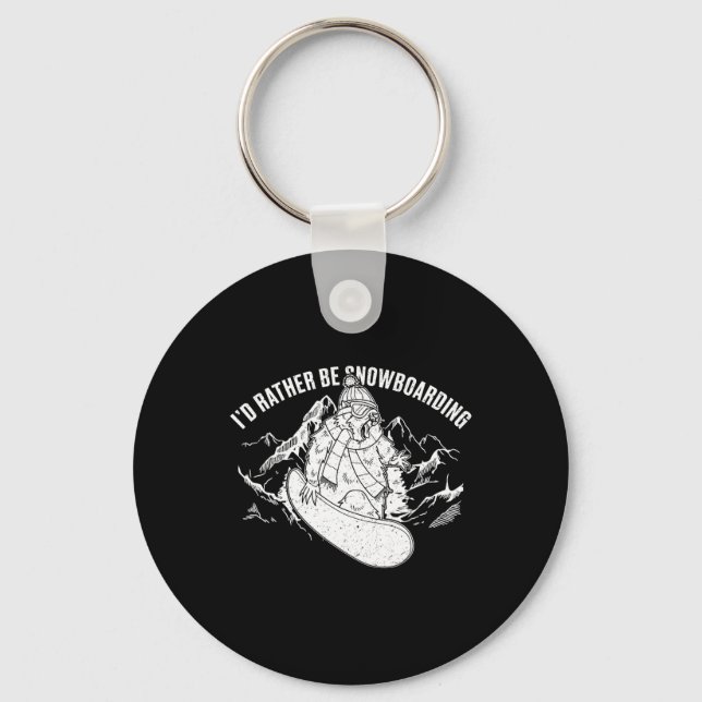 Snowboard Skiing Snowboarder Competitive Activity  Key Ring (Front)