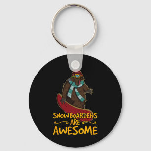 Snowboard Skiing Snowboarder Competitive Activity  Key Ring
