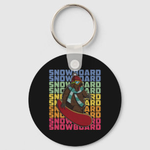 Snowboard Skiing Snowboarder Competitive Activity Key Ring