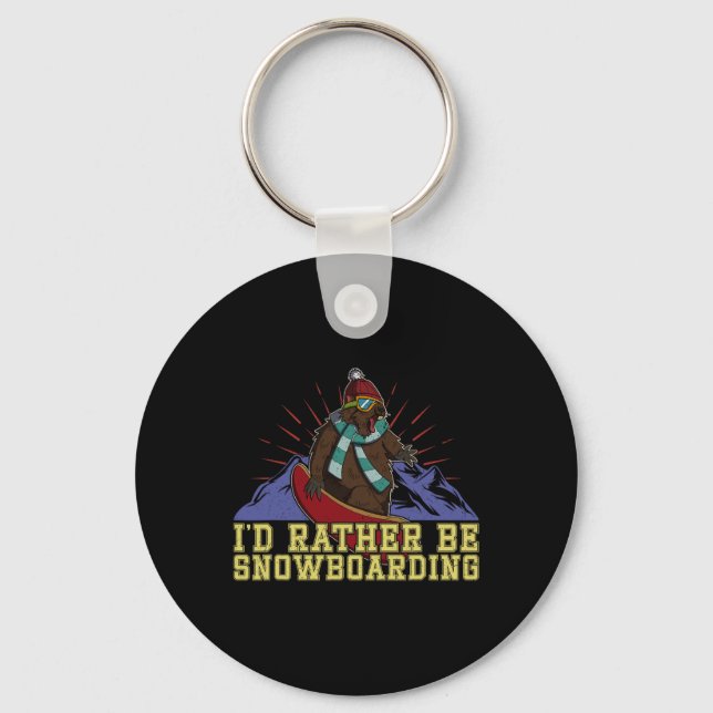 Snowboard Skiing Snowboarder Competitive Activity  Key Ring (Front)