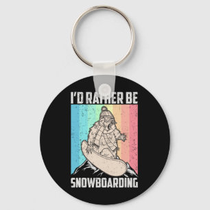 Snowboard Skiing Snowboarder Competitive Activity  Key Ring