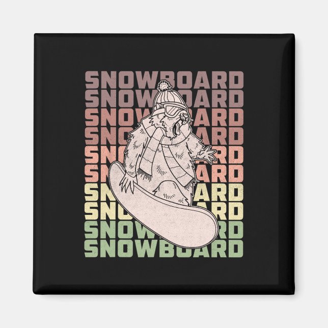 Snowboard Skiing Snowboarder Competitive Activity  Magnet (Front)