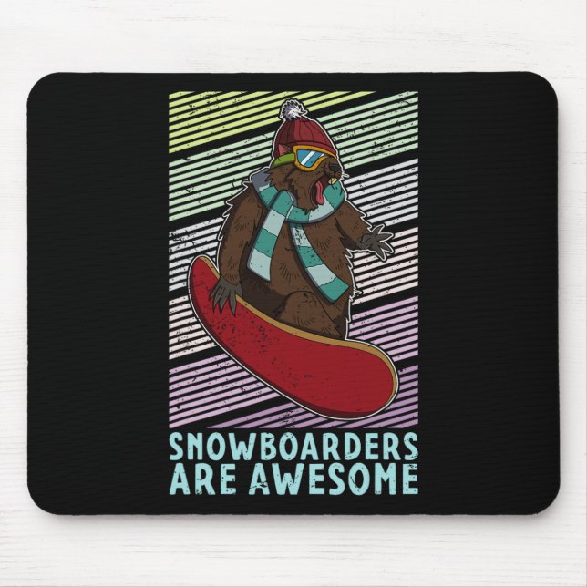 Snowboard Skiing Snowboarder Competitive Activity  Mouse Pad (Front)
