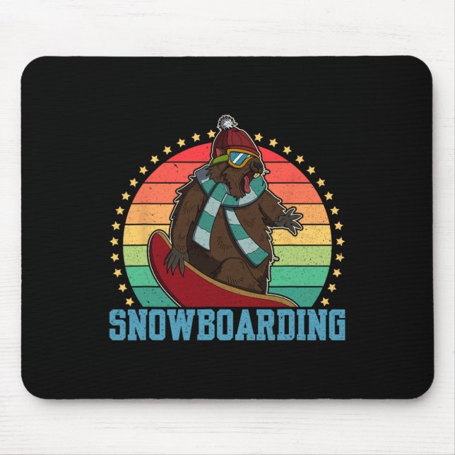 Snowboard Skiing Snowboarder Competitive Activity  Mouse Pad (Front)