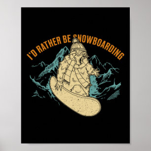 Snowboard Skiing Snowboarder Competitive Activity  Poster