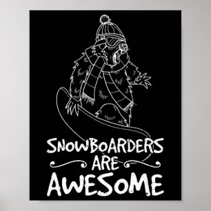 Snowboard Skiing Snowboarder Competitive Activity Poster
