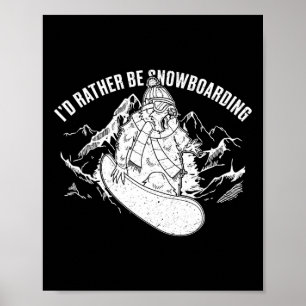 Snowboard Skiing Snowboarder Competitive Activity Poster