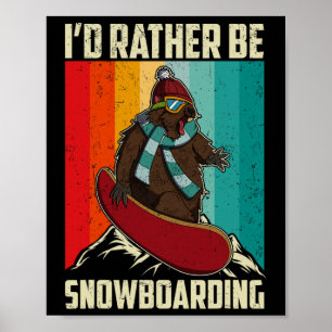 Snowboard Skiing Snowboarder Competitive Activity Poster