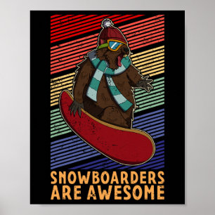 Snowboard Skiing Snowboarder Competitive Activity Poster