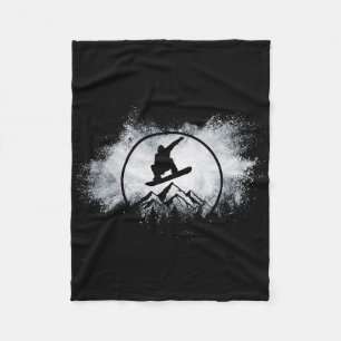 Snowboard Snow Cloud Big Air Snowboarder Snowboard Fleece Blanket