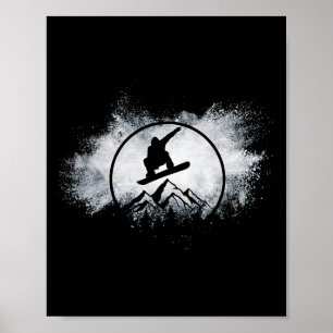 Snowboard Snow Cloud Big Air Snowboarder Snowboard Poster