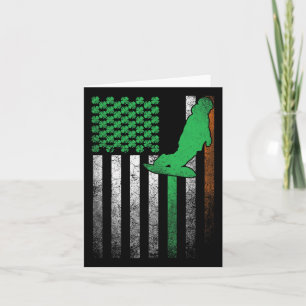 Snowboard Snow Ski Irish American Flag St. Patrick Card
