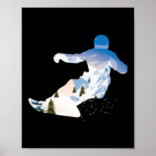 Snowboard Snowboard Mountains Poster