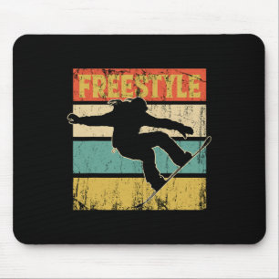 Snowboard Snowboarder Mountains Winter Alps Party Mouse Pad