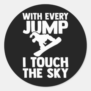 Snowboard Snowboarder Snowboarding 1  Classic Round Sticker