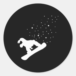 Snowboard Snowboarder Snowboarding 4  Classic Round Sticker