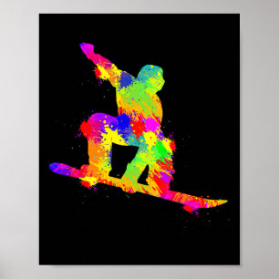 Snowboard Snowboarder Snowboarding Boys Kids Men 1 Poster