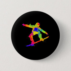 Snowboard Snowboarder Snowboarding Boys Kids Men 6 Cm Round Badge