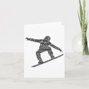 Snowboard Snowboarder Snowboarding Boys Men Kids  Card