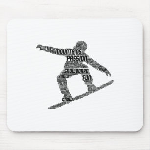 Snowboard Snowboarder Snowboarding Boys Men Kids  Mouse Pad
