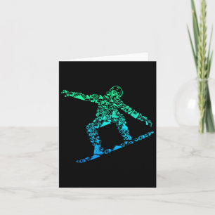Snowboard Snowboarder Snowboarding Men Boys Kids Card