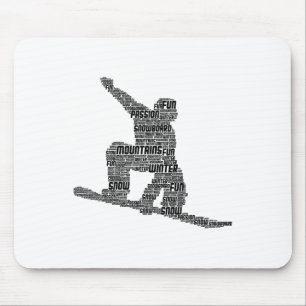 Snowboard Snowboarder Snowboarding Mouse Pad