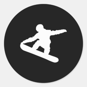 Snowboard Snowboarder Snowboarding Snow Fun Sport Classic Round Sticker