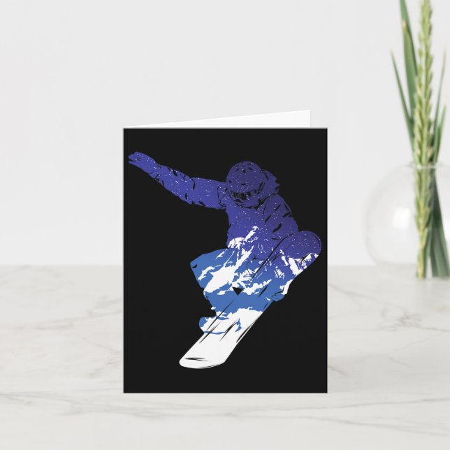 Snowboard Snowboarder Snowboarding Winter Sports S Card (Front)