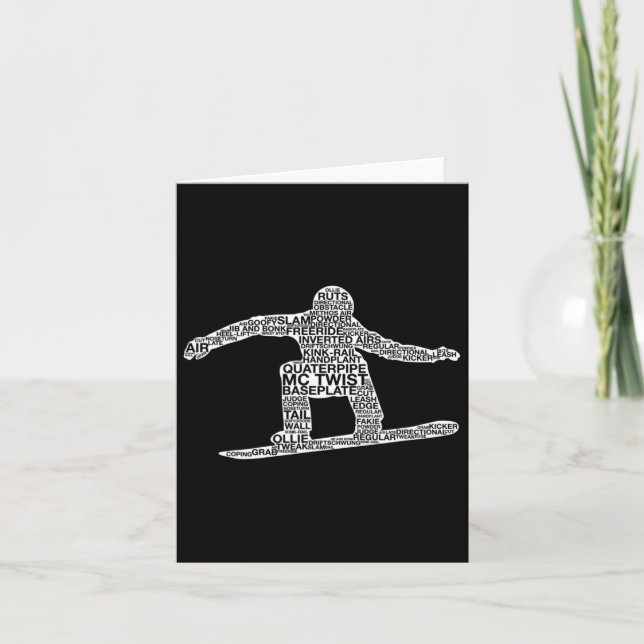 Snowboard Snowboarding 10  Card (Front)